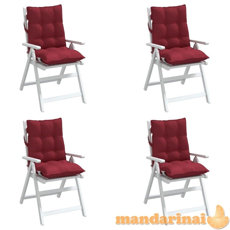 Kėdės pagalvėlės, 4vnt., vyno raudonos, oksfordo audinys
