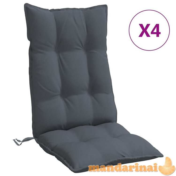 Kėdės pagalvėlės, 4vnt., antracito spalvos, oksfordo audinys