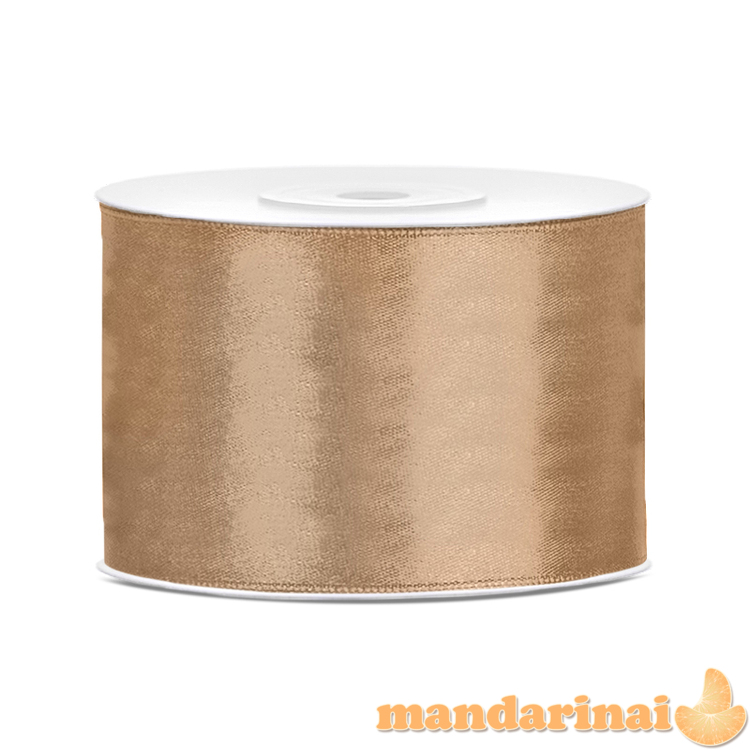 Satin Ribbon, light gold, 50mm/25m