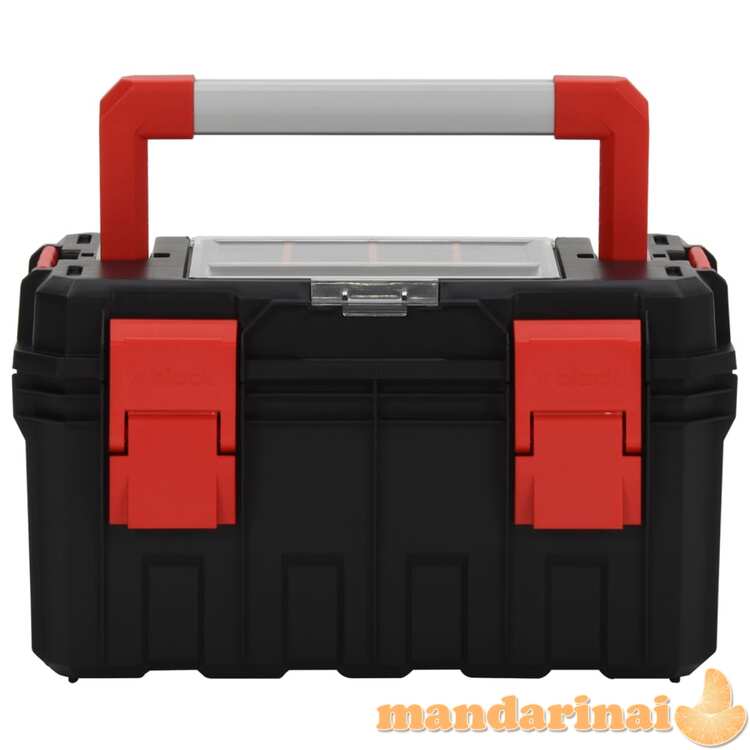 Įrankių dėžė, juodos ir raudonos spalvos, 45x28x26,5cm