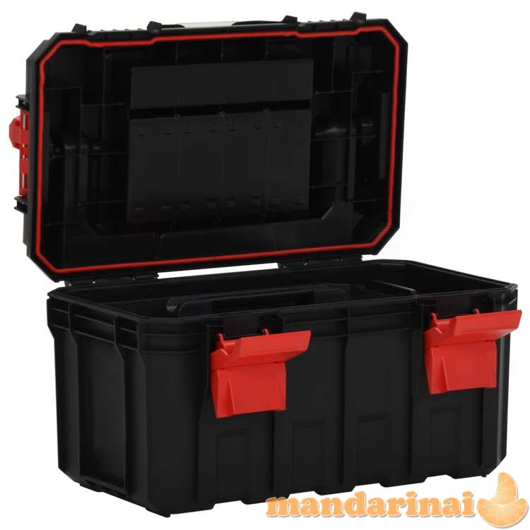 Įrankių dėžė, juodos ir raudonos spalvos, 45x28x26,5cm