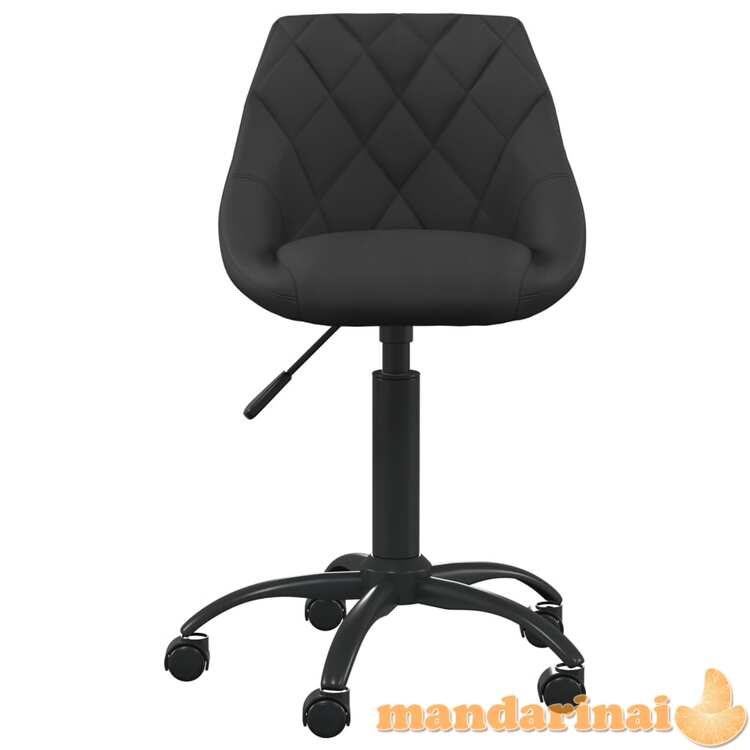 Biuro kėdė, juodos spalvos, aksomas (335357)