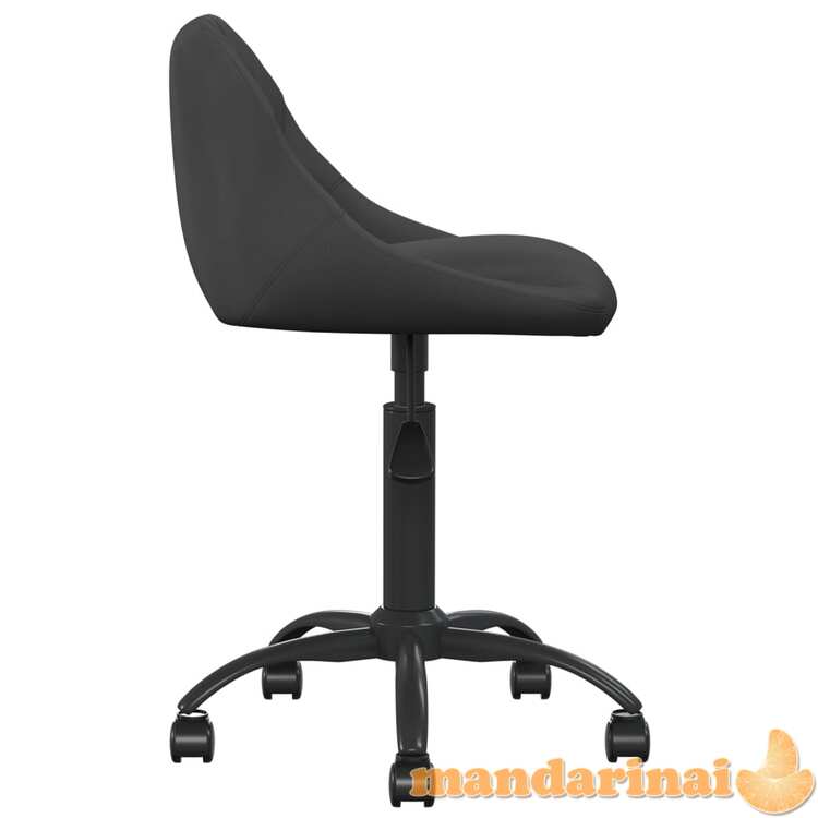 Biuro kėdė, juodos spalvos, aksomas (335357)