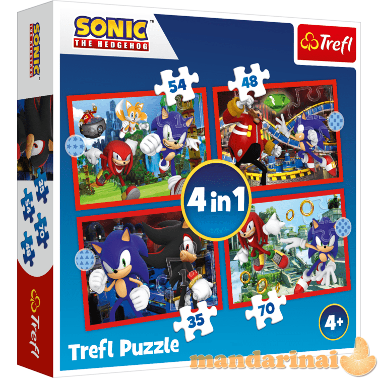 TREFL SONIC 4 dėlionių rinkinys „Sonic“