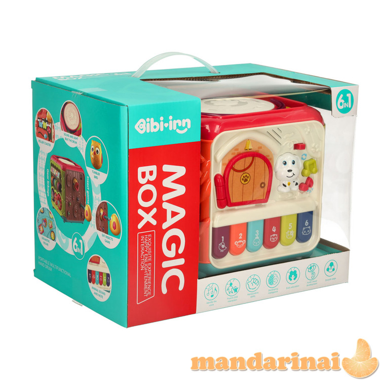 Sensorinis žaislas vaikams kubas 6in1