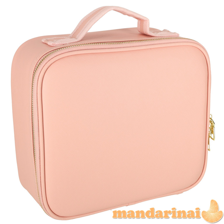 Kosmetikos organizatorius su veidrodžiais rožinės spalvos