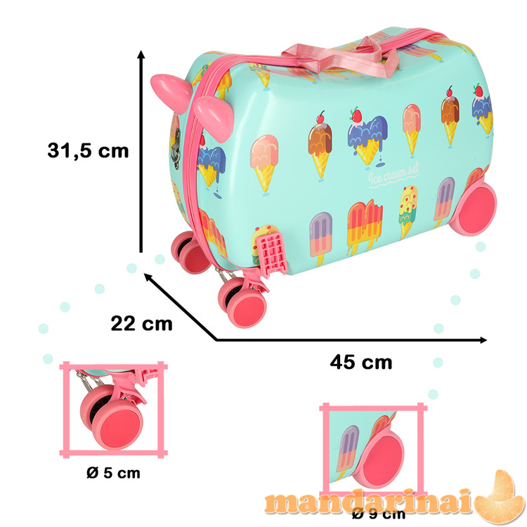 Vaikiškas kelioninis dėklas ant ratų ledai 1