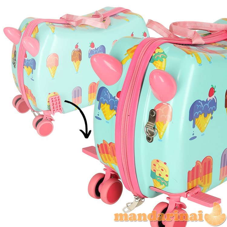 Vaikiškas kelioninis dėklas ant ratų ledai 2