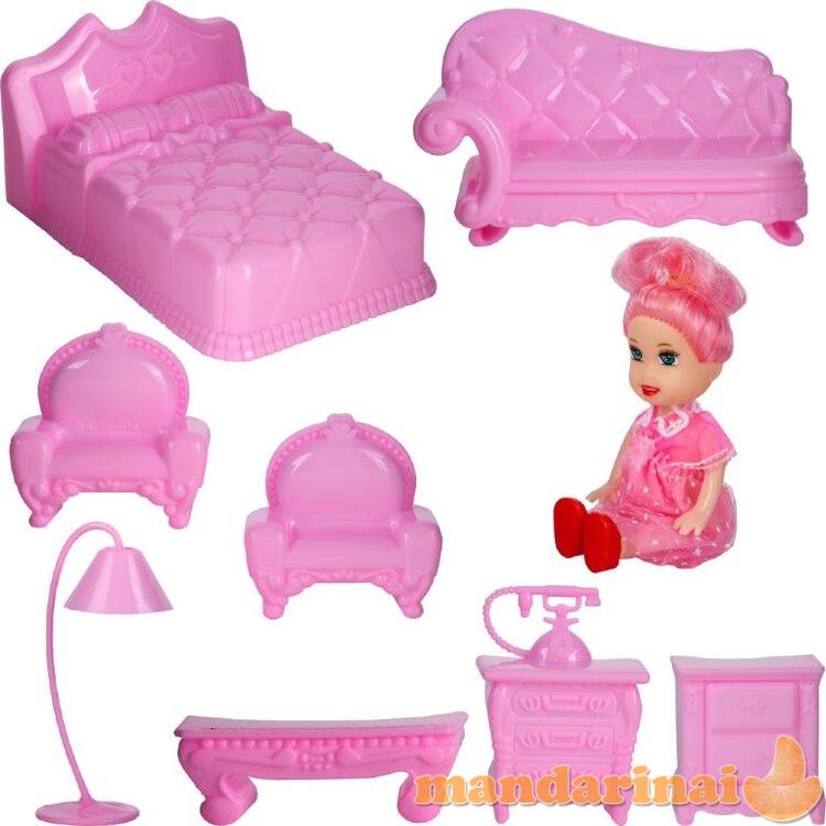 Lėlių namas didelė vila su lėle surinkti 4