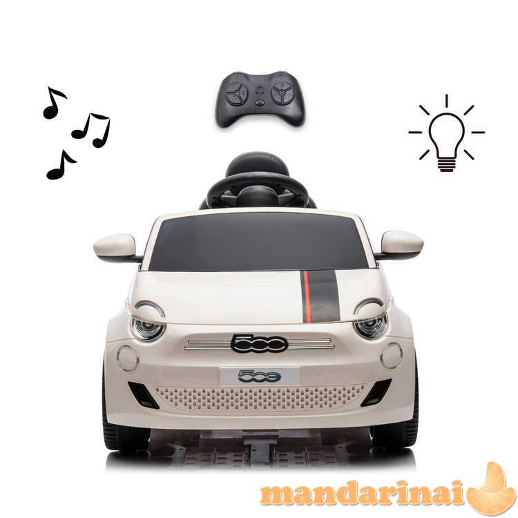 Fiat 500e White akumuliatoriumi varomas automobilis 1
