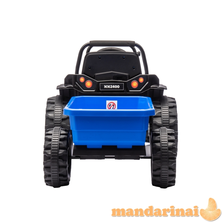 Baterija varoma transporto priemonė Farmer Blue traktorius su priekaba 2