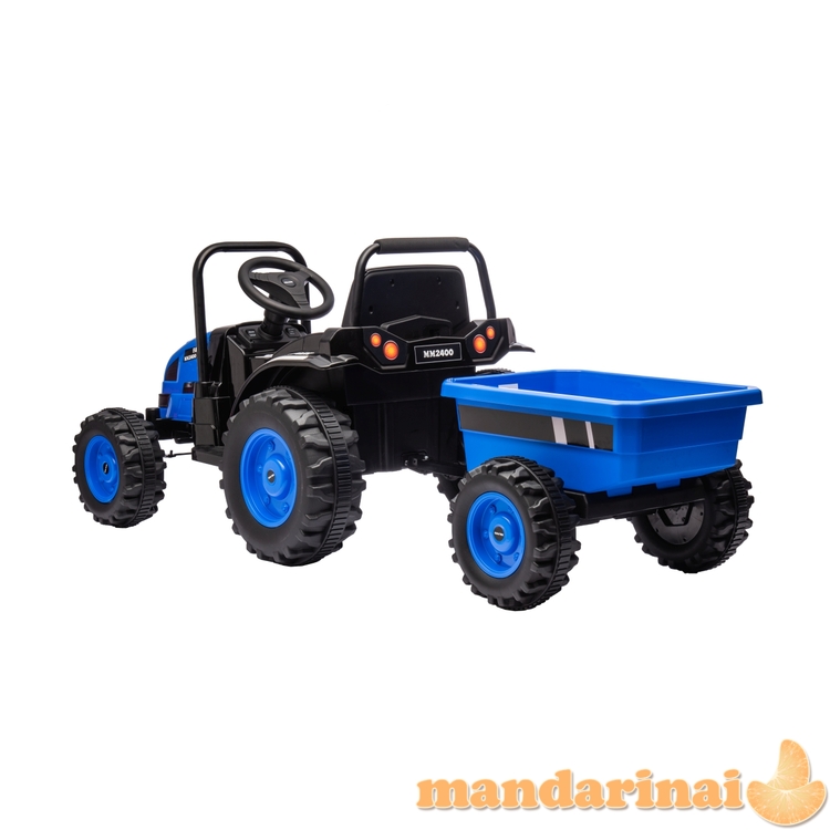 Baterija varoma transporto priemonė Farmer Blue traktorius su priekaba 3
