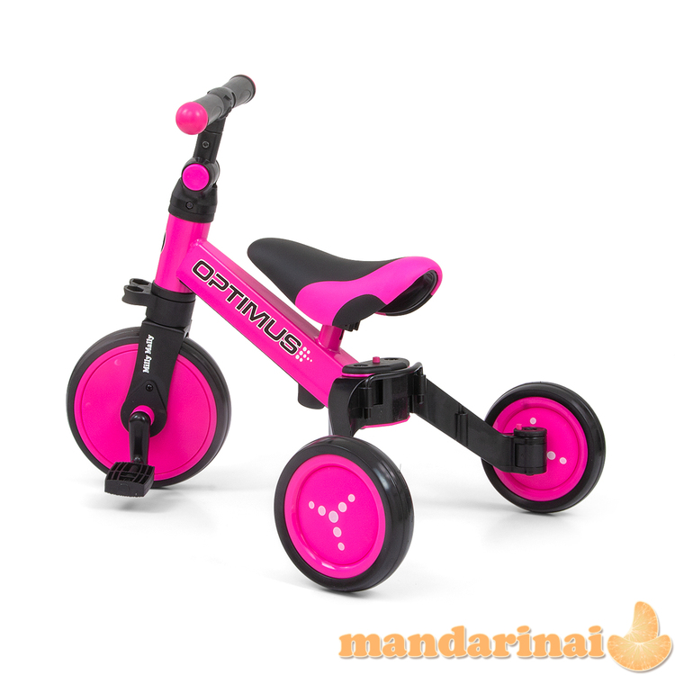 Milly Mally Ride On – dviratis 3in1 OPTIMUS Pink