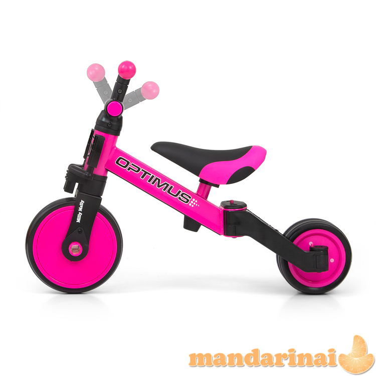 Milly Mally Ride On – dviratis 3in1 OPTIMUS Pink