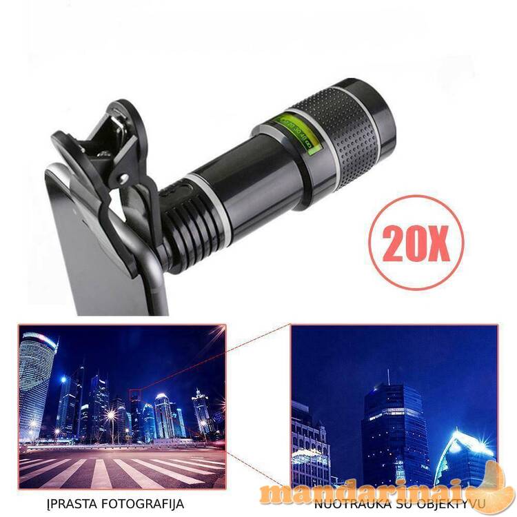12X artinantis objektyvas telefonui