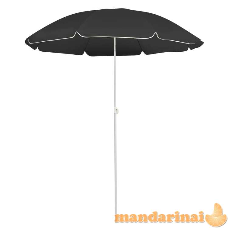 Lauko skėtis su plieniniu stulpu, antracito spalvos, 180cm