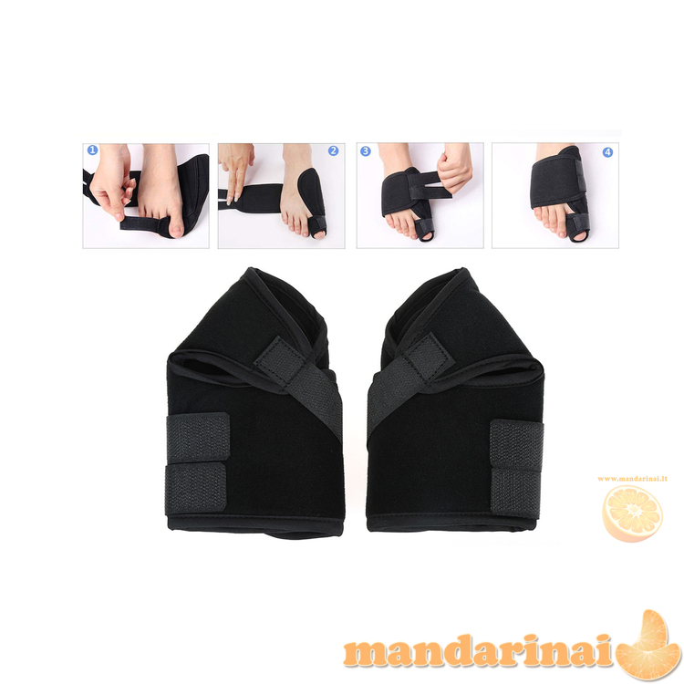 Pora pėdos koreguojančių kauliuko įtvarų su pakietinimais