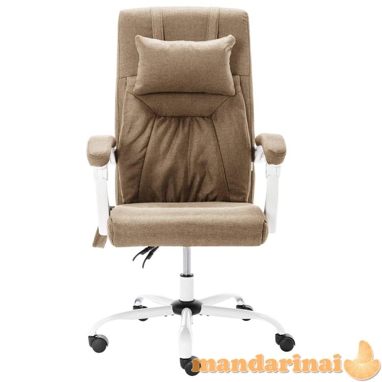 Masažinė biuro kėdė, taupe spalvos, audinys