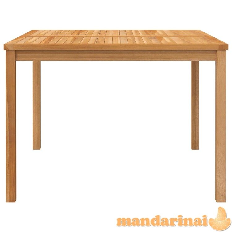 Sodo valgomojo stalas, 110x110x77cm, tikmedžio medienos masyvas