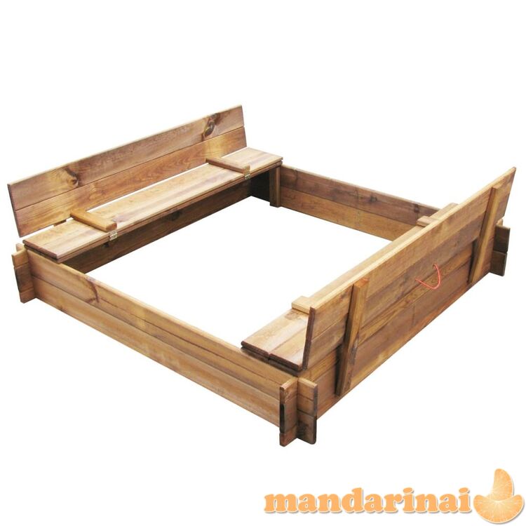 Smėlio dėžė, fsc impregnuota mediena, kvadratinė