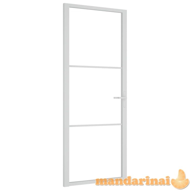 Vidaus durys, baltos, 83x201,5cm, esg stiklas ir aliuminis