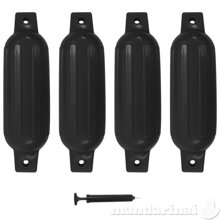 Valties bortų apsaugos, 4vnt., juodos spalvos, 41x11,5cm, pvc