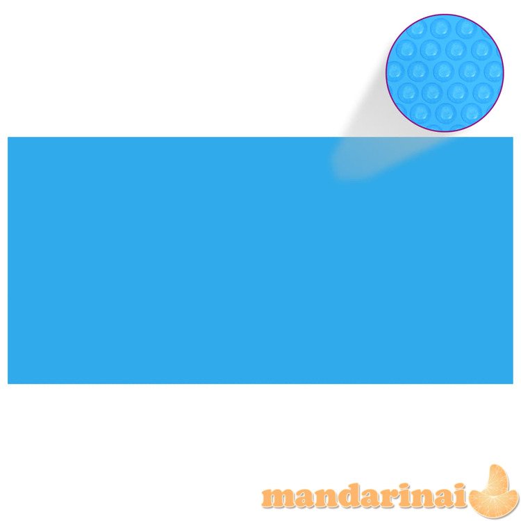 Stačiakampis baseino uždangalas, 450 x 220 cm, pe, mėlynas