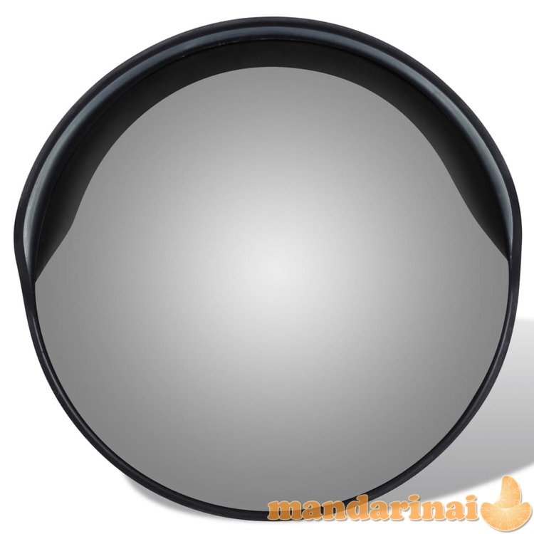 Sferinis kelio veidrodis, juodas, 30cm, pc plastikas, laukui