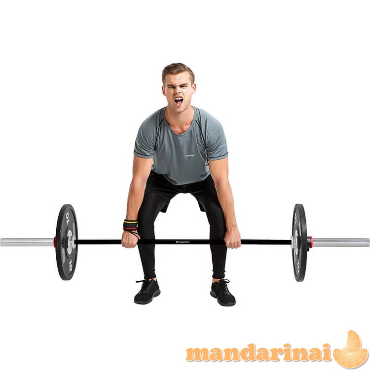 50 mm olimpinis grifas su guoliais tinkamas mėtymui 220 cm (apkrova iki 450 kg) inSPORTline OB-86 MTBH4