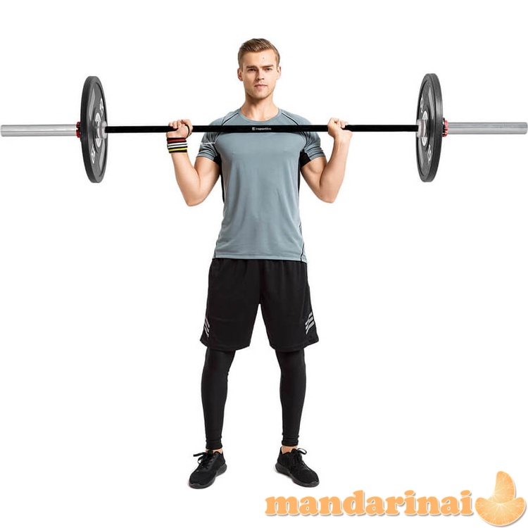 50 mm olimpinis grifas su guoliais tinkamas mėtymui 220 cm (apkrova iki 450 kg) inSPORTline OB-86 MTBH4