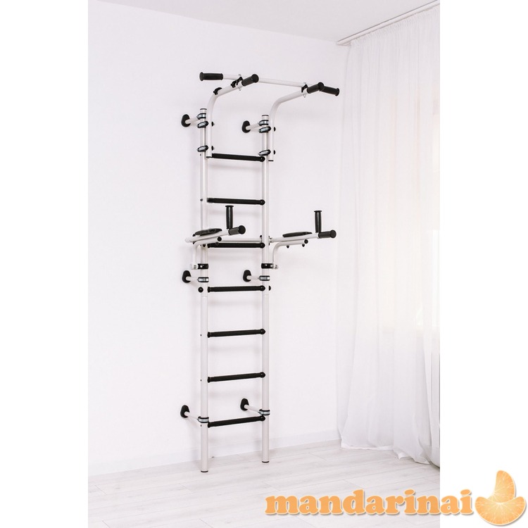 Sporto kompleksas (gimnastikos sienelė) SANRO S10 balta-juoda, 222x41cm