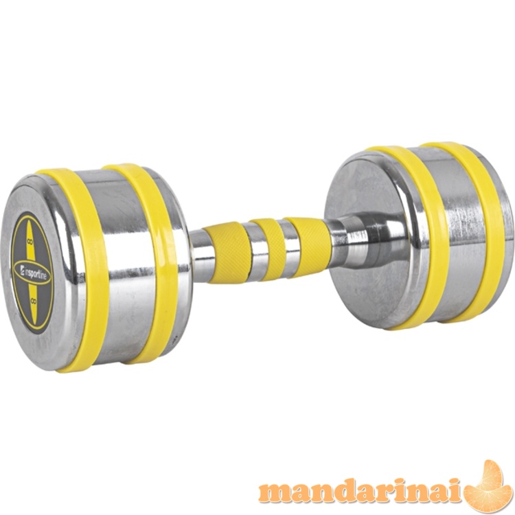 Chromuotas hantelis inSPORTline Yellsteel 8 kg