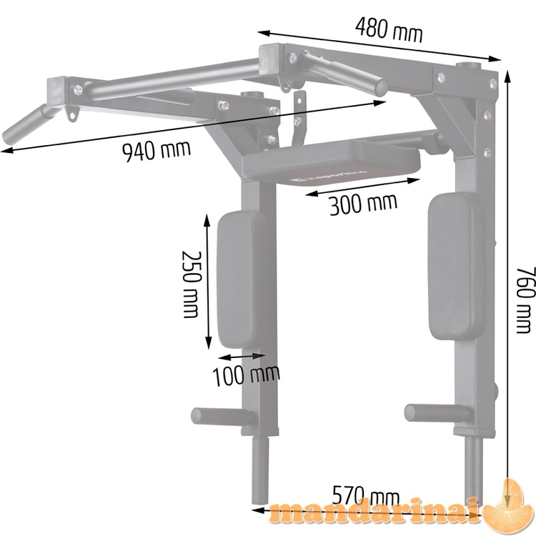 Sieninis skersinis inSPORTline L-Bar