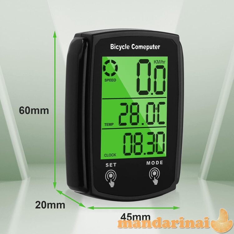 DAUGIAFUNKCINIS SPIDOMETRAS DVIRAČIUI