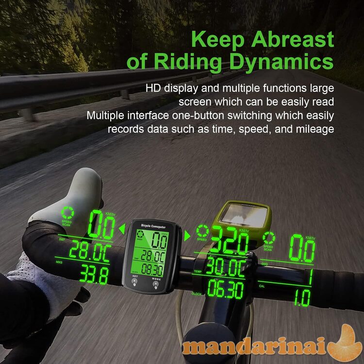 DAUGIAFUNKCINIS SPIDOMETRAS DVIRAČIUI