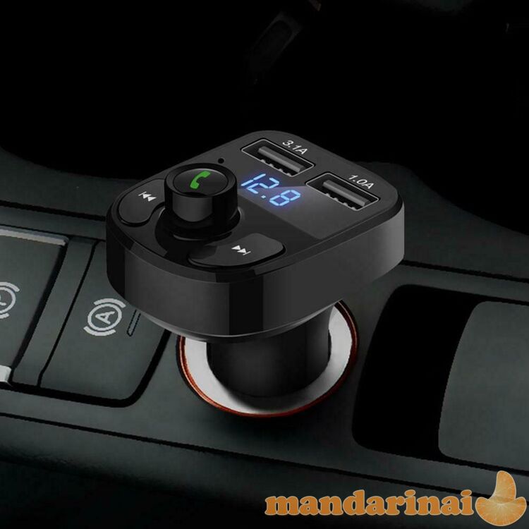 FM moduliatorius su BLUETOOTH ir krovikliu telefonui
