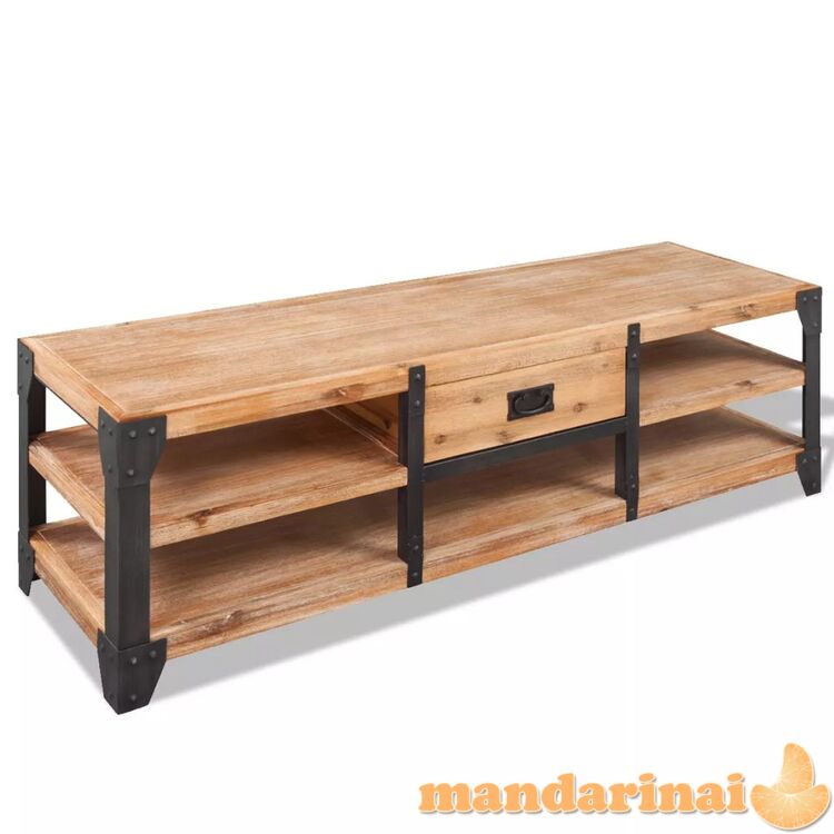 Tv staliukas, tvirta akacijos mediena, 140x40x45 cm