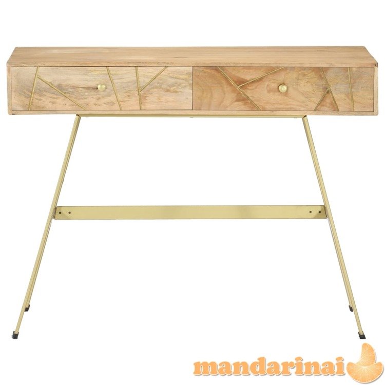 Rašomasis stalas su stalčiais, 100x55x75cm, mango masyvas