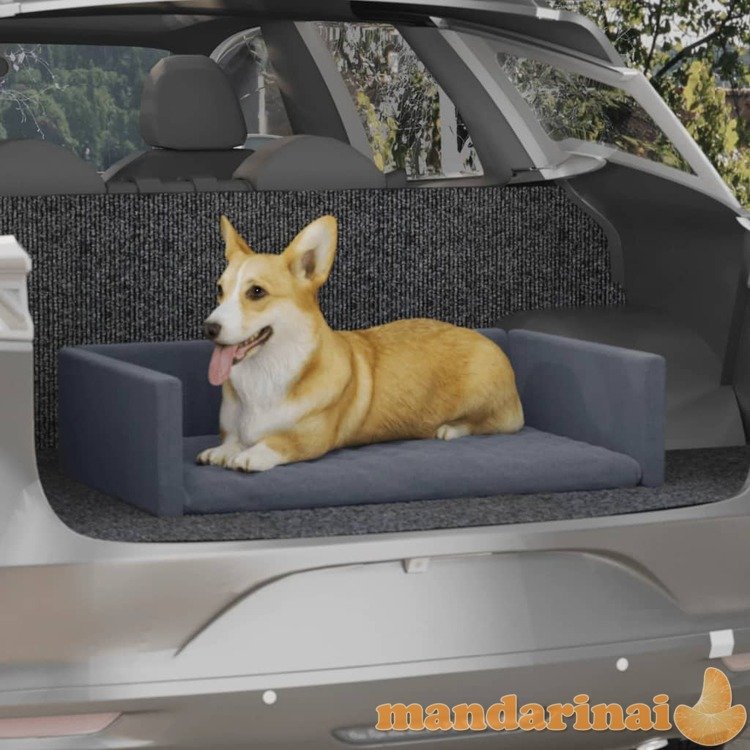 Šuns gultas automobilio bagažinei, pilkas, 70x45cm