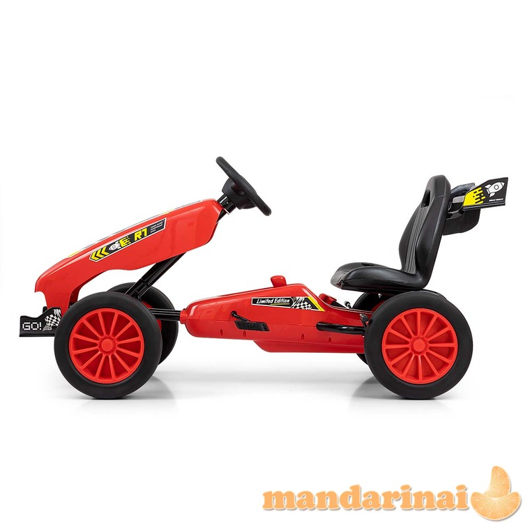 Gokartas su pedalaisraudonas 