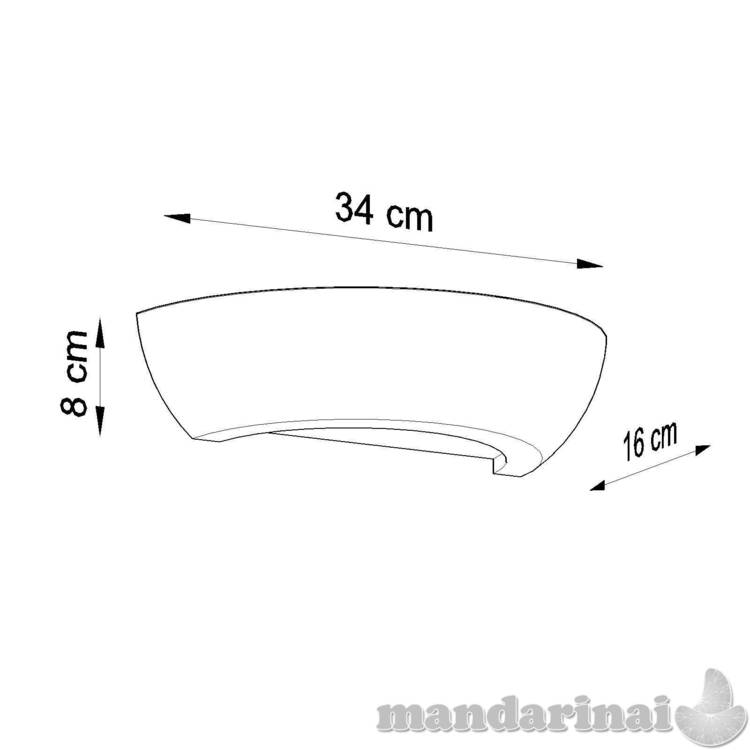 Sieninis šviestuvas keramika oskaras