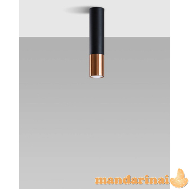 Lubinis šviestuvas loopezas juodas/vario 8