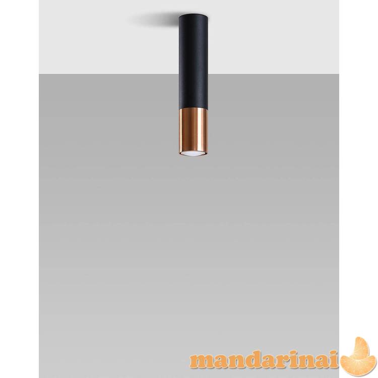 Lubinis šviestuvas loopezas juodas/vario 1