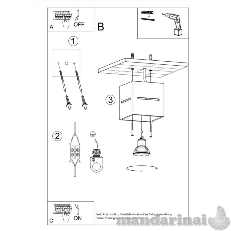 Lubinis šviestuvas lobo balta 5