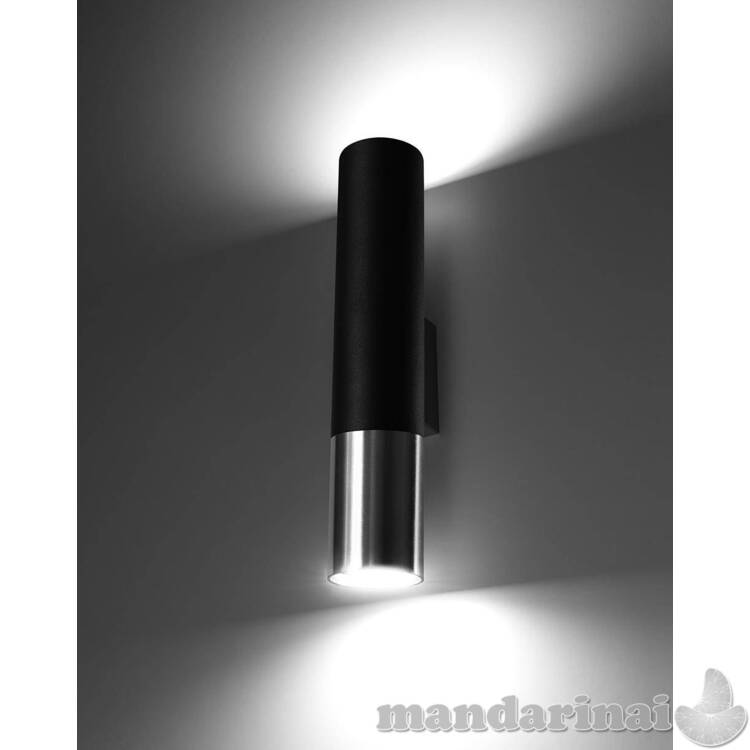 Sieninė lemputė Loopez Black/Chrome