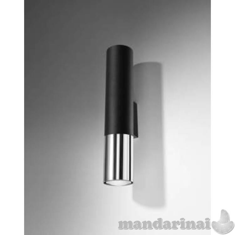 Sieninė lemputė Loopez Black/Chrome 8