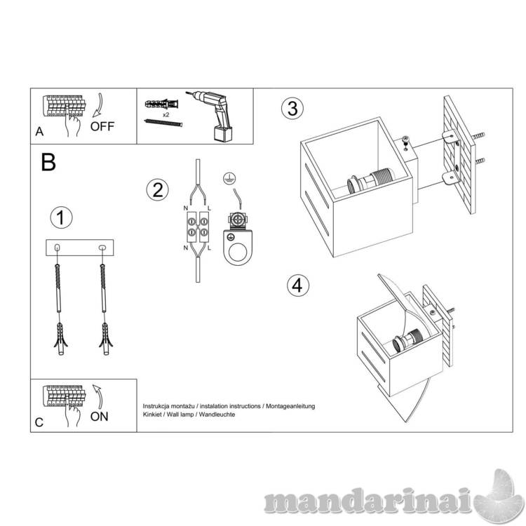 Sieninis šviestuvas loreto juodas