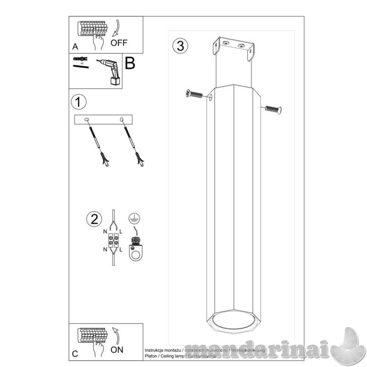 Lubinis šviestuvas Zeke 30 ąžuolas 4