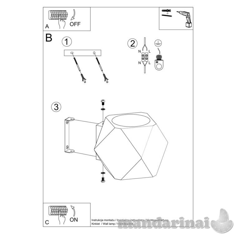 Sieninė lemputė sumedėjusi natūrali mediena