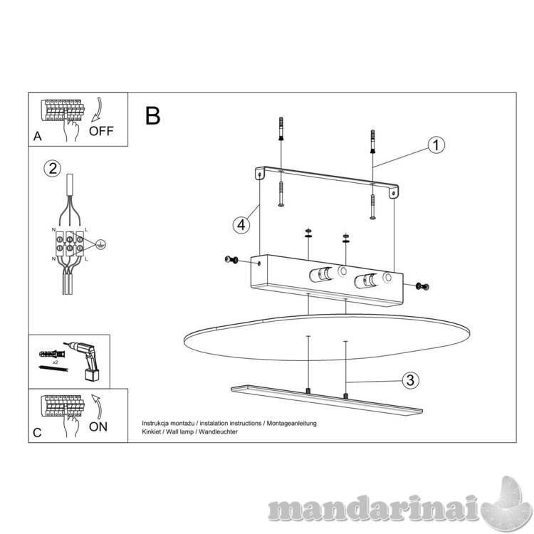 Salia Lubinis šviestuvas